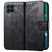 Etui z klapką do Samsung Galaxy M53 5G, Butterfly, czarne