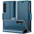 Etui do Samsung Galaxy A16 / A16 5G, ERBORD Glossy Litchi, portfel z klapką, niebieskie