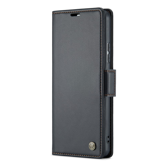 Etui z klapką CASEME do Samsung Galaxy A54 5G, Litchi Wallet, czarne