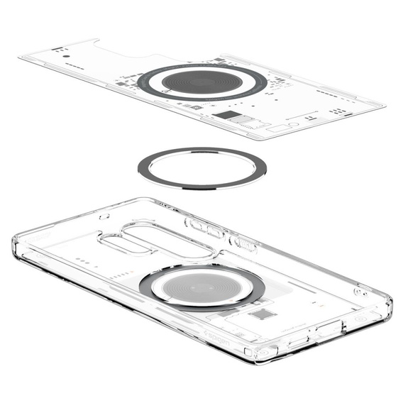 Etui z MagSafe Spigen do Samsung Galaxy S25 Ultra, Ultra Hybrid, Neo One, przezroczyste