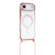 Etui do iPhone Air, Electro MagSafe, różowe + Smycz
