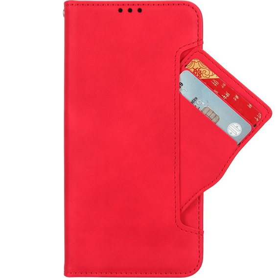 Etui z klapką do Honor 90, Card Slot, czerwone