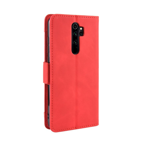 Etui z klapką do Xiaomi Redmi Note 8 Pro, Card Slot, czerwone