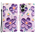 Etui z klapką do Xiaomi Redmi 13C / Poco C65, Wallet, Flowers fioletowe