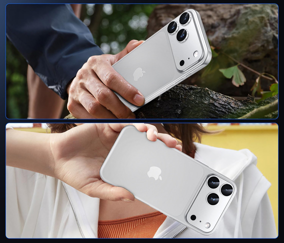 2x Szkło hartowane ERBORD na wyspę aparatów do iPhone 17 Pro, srebrne