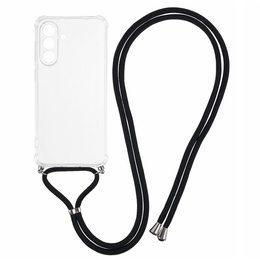 Etui ze smyczą do Samsung Galaxy A56 5G, przezroczyste