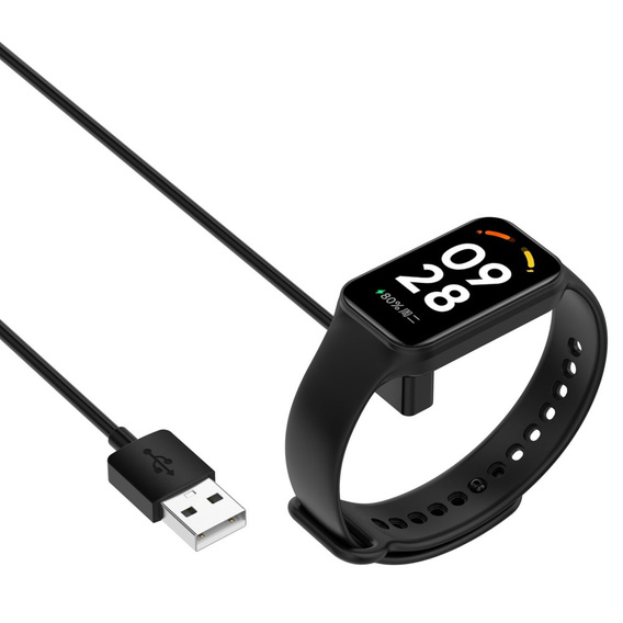 Ładowarka, kabel USB do Xiaomi Smart Band 10 / 9 / 8, Czarna