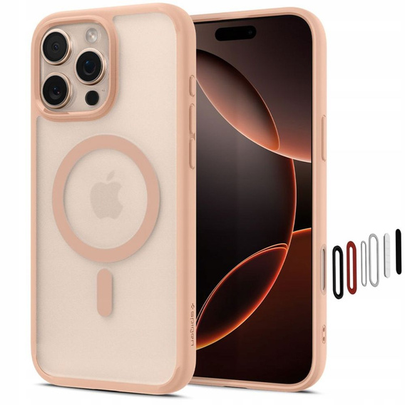 Etui Spigen Ultra Hybrid T Mag MagSafe do iPhone 16 Pro Max – Frost Rose Titanium + Szkło Hartowane 9H