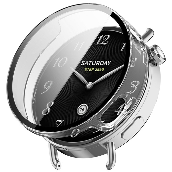 2w1 Etui + Szkło Hartowane do Xiaomi Watch S4 41mm, przezroczyste
