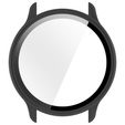 Etui z hartowanym szkłem do Garmin Vivoactive 6 – pełna ochrona 2w1 - czarne