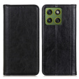 Etui z klapką do Motorola Edge 70, Split Leather, czarne