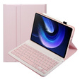 Etui z klawiaturą do Xiaomi Pad 6/6 Pro, różowe rose gold