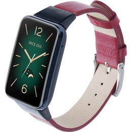 Pasek Skórzany do Xiaomi Mi Band 7 Pro, Czerwony