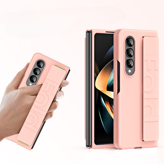 Etui do Samsung Galaxy Z Fold4 5G, z rączką, różowe