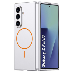 Etui do Samsung Galaxy Z Fold7 5G, GKK Slim Camshield, do MagSafe, srebrne