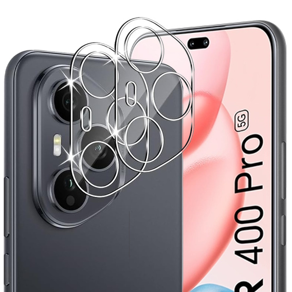 2x Szkło hartowane na aparat ERBORD do Honor 400 Pro 5G, Przezroczyste