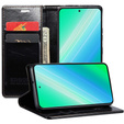 Etui z klapką do Samsung Galaxy S23, ERBORD Waxy Wallet, czarne