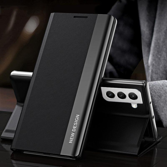 Etui z klapką do Samsung Galaxy S22 5G, Side Magnetic, czarne