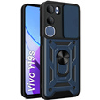 Etui pancerne do Vivo Y19s, CamShield Slide, niebieskie