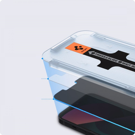 SPIGEN Szkło Hartowane Prywatyzujące do iPhone 16e / 13 / 13 Pro, Glas.TR Privacy