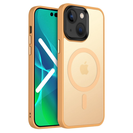 Etui do iPhone 14, Simple MagSafe, pomarańczowe