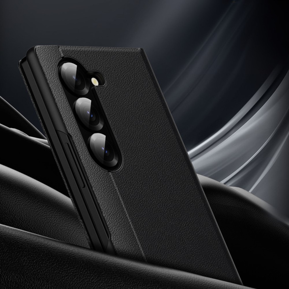 Etui z klapką do Samsung Z Fold5 5G, Smart View Wallet, czarne