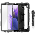 Etui do Samsung Galaxy Tab A7 Lite 8.7 T220 / T225, Pancerne z ochroną ekranu, Czarne