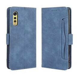 Etui z klapką do LG Velvet, Card Slot, niebieskie