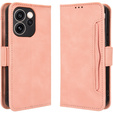 Etui z klapką do Oppo Reno 15 FS, Card Slot, różowe