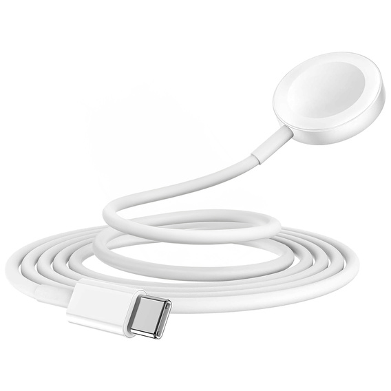 Ładowarka magnetyczna do smartwatchy Apple Watch USB-C 1 m - biała