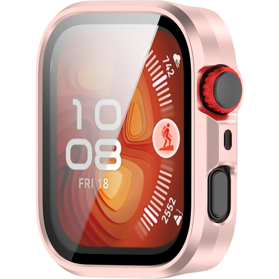 2w1 Etui + Szkło Hartowane do Huawei Watch Fit 4 Pro, Różowe