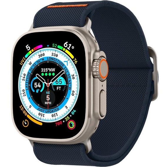 Pasek SPIGEN do Apple Watch 1/2/3/4/5/6/7/8/9/10/11/SE Ultra 1/2/3 42/44/45/46/49mm, Fit Lite Ultra, Granatowy
