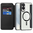 Etui z klapką do Samsung Galaxy S25 Edge, RFID Wallet MagSafe z ochroną aparatu, czarne