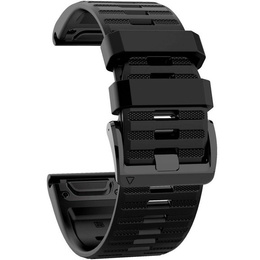 Pasek Silikonowy QuickFit do Garmin Fenix 26mm, Czarny
