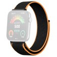 Pasek Nylonowy do Huawei Watch Fit 4 / 4 Pro / 3, Czarny/Pomarańczowy