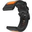 Pasek Silikonowy Quickfit 26mm do Garmin, Pomarańczowy / Czarny
