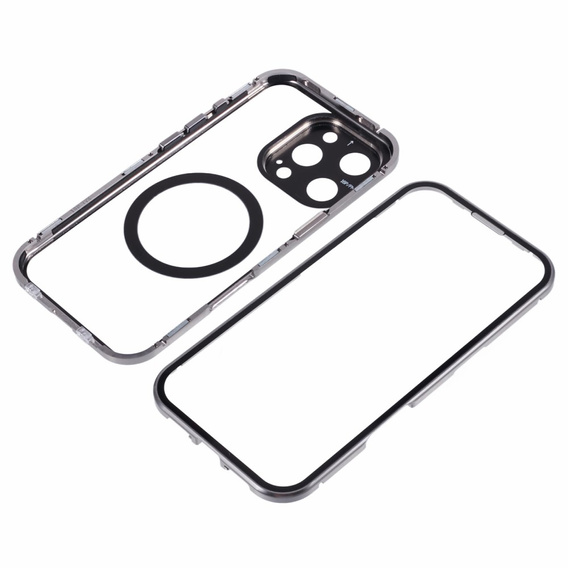 Etui Magnetic Dual Glass MagSafe do iPhone 16 Pro Max, tytanowe