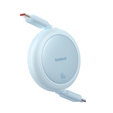 Baseus Free2Pull Mini – zwijany kabel USB‑C do USB‑C 60 W (1 m) - niebieski