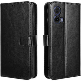 Etui z klapką do Motorola Moto G85, Crazy Horse Wallet, czarne