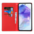Etui z klapką do Samsung Galaxy S25, Litchi Skin Grain, czarne