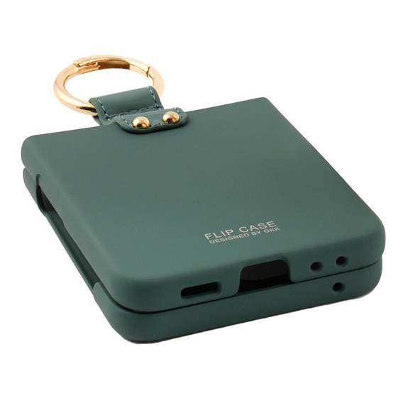 Etui GKK Ring Holder do Samsung Galaxy Z Flip7 FE / Z Flip6, zielone