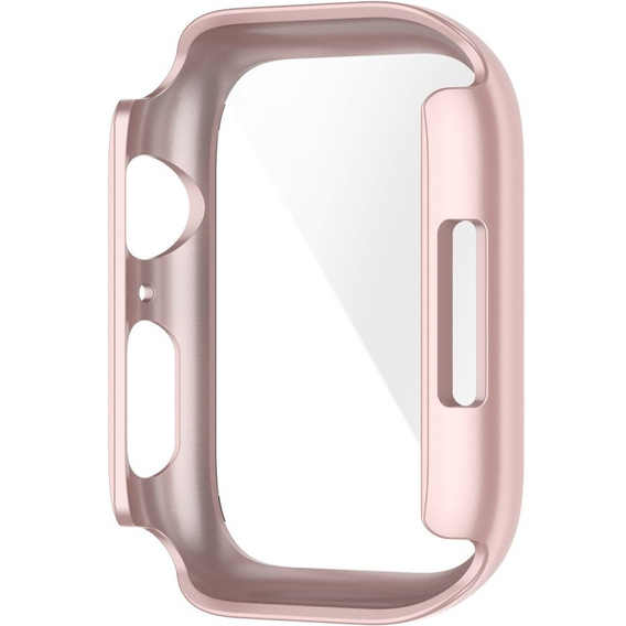 2w1 Etui + Szkło Hartowane do Apple Watch 7/8/9 41MM, Różowe złoto