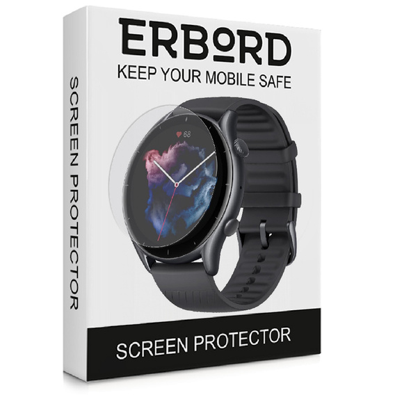 3x Folia Hydrożelowa ERBORD do Amazfit GTR 3 / GTR 3 Pro
