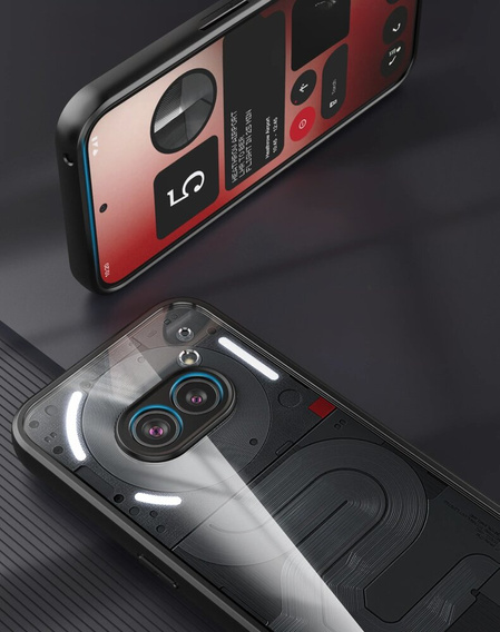 Etui do Nothing Phone 2a / 2a Plus, Fusion Hybrid, z ochroną aparatu, przezroczyste / czarne