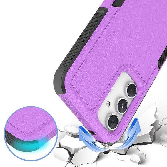 Etui pancerne do Samsung Galaxy S23 FE, Dual Shockproof, fioletowe