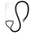 Etui ze smyczą do Samsung Galaxy S25 Edge, przezroczyste