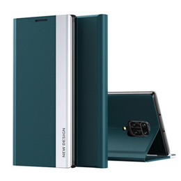 Etui z klapką do Xiaomi Redmi Note 9S/9 Pro/9 Pro Max, Side Magnetic, zielone