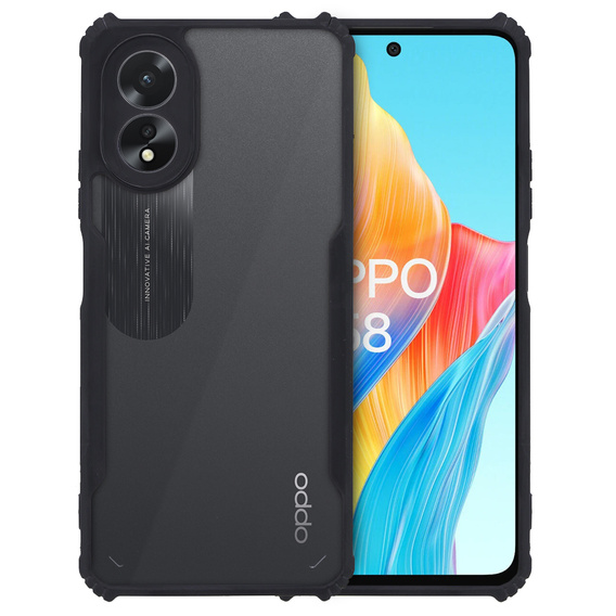 Etui do Oppo A58 4G, AntiDrop Hybrid, czarne