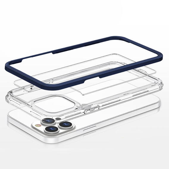 Etui ERBORD do iPhone 13 Pro, Hybrid Frame, Navy Blue
