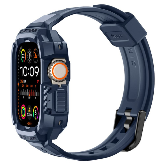 Pasek z etui Spigen do Apple Watch Ultra/Ultra 2 49mm, Rugged Armor Pro, Granatowy